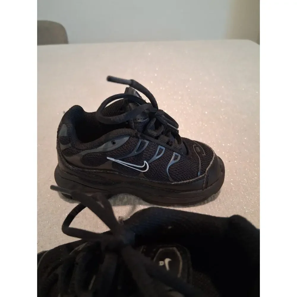 Nike Air Max Plus TD Black Pure Platinum 314730-053 Toddler Size 6C NO INSOLES